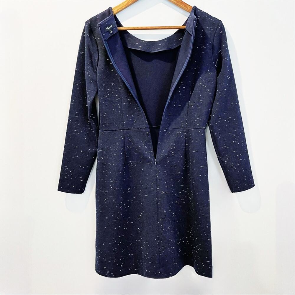 Madewell Gia Marled Fit & Flare Dress Navy Size 4 EUC - Picture 14 of 16